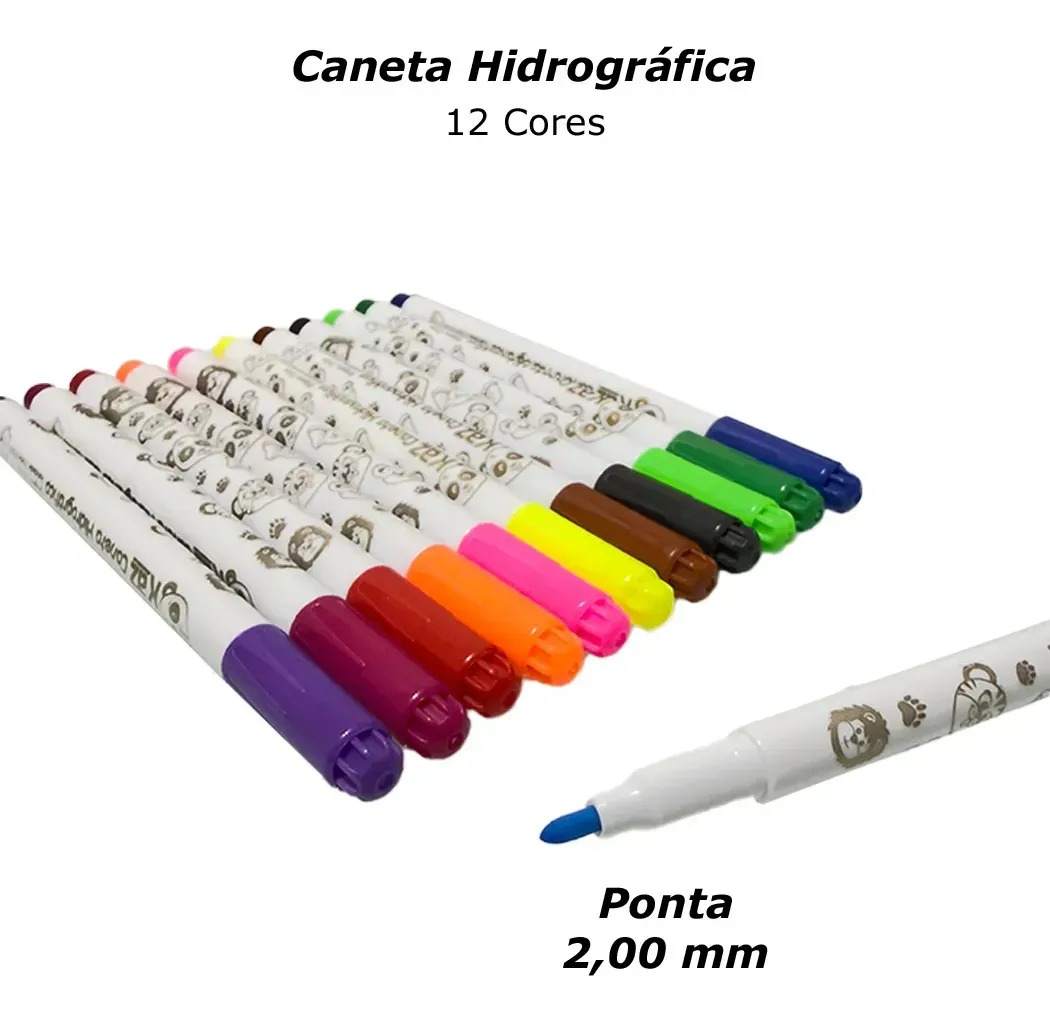 CANETINHA 12CORES KAZZOO 206